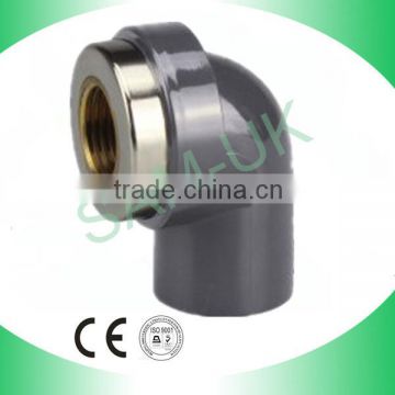 black pipe fittings female elbow with brass