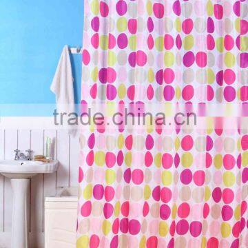 1 PC POLYESTER PRINTED SHOWER CURTAIN WITH 12 C HOOKS