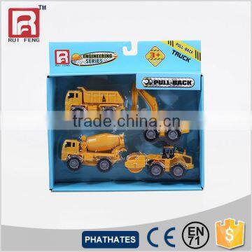 4 In 1 Small Construction Trucks Playset