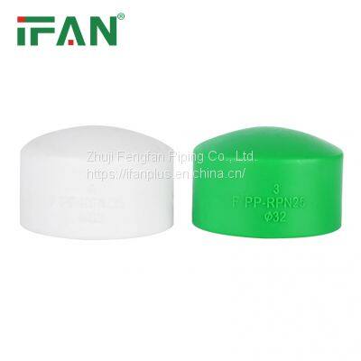 IFAN Wholesale Plastic Green PPR Pipe Fittings Customized PPR Pipe End Cap