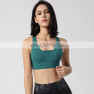 Wholesale High Quality Fitness Ajustable Sports Top Women Physical Gym Wear Clothing Outdoor Sports Yoga Bra Custom Logo