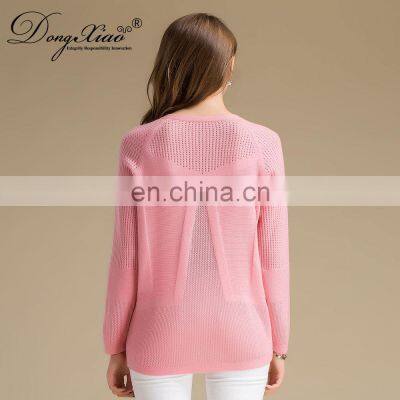 Cozy Crew Neck Woman Sweaters Long Sleeve Knitted 100% Cashmere Pullover Sweater photo-6