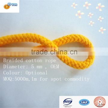 High quality 100% cotton Braided cotton rope