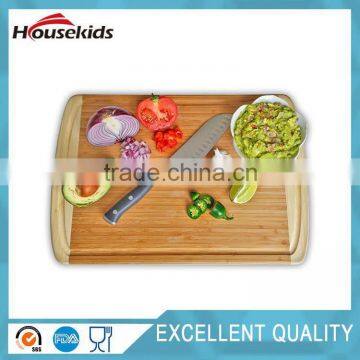 Organic Bamboo Wood Cutting & Kitchen Chopping Board with Groove