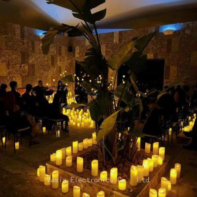 Candles em Pilar LED sem Chama de 8 Polegadas, Textura de Cera Realista e Controle Remoto, Timer de 2/4/6 Horas