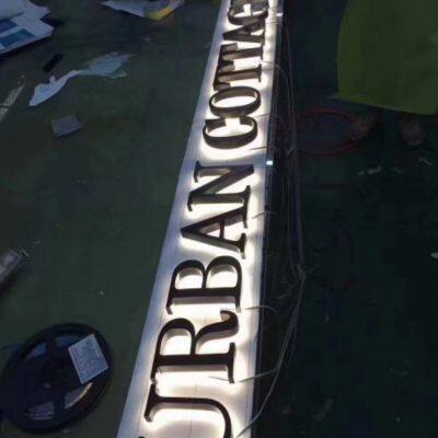 Signature Luminous Stainless Steel English Outdoor Advertising Building photo-2