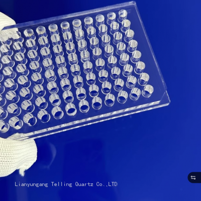 Lab Cell Culture Plate 96well Clear Quartz Glass UV-Transparent Microplate for Lab Bio photo-4