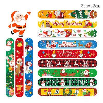 Custom Make Santa Snaps Ring Merry Christmas Style Design Silicone Slap Band photo-2
