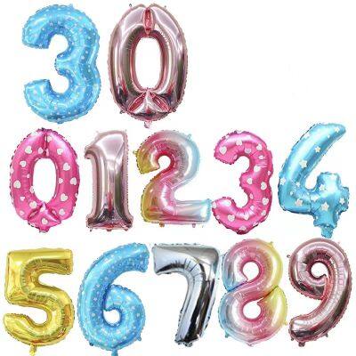 Happy Birthday 0-9 Ballons Party Decoration Helium 40 Inch Mylar Foil Number Balloons Globos De Numeros