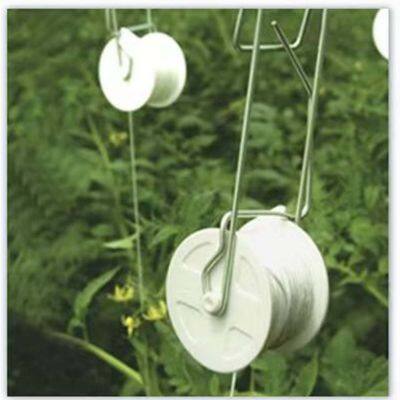 Agriculture Greenhouse Tomato Hook Ear Clips Roller Hooks With Twine PVC Hanger photo-4