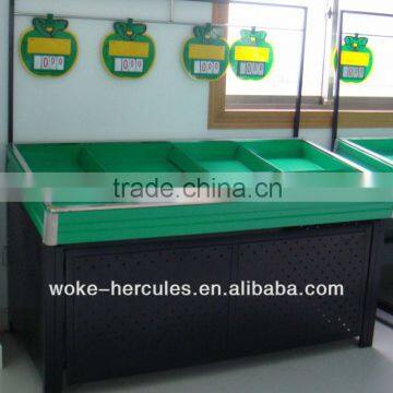 High Quality Supermarket Staniless Steel & Wooden Fruit and Vegetable Display Stands photo-3