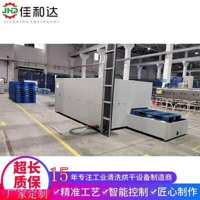 An eco-friendly pallet washing machine with water circulation filtration.