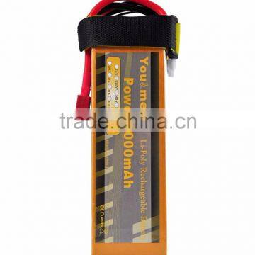 Youme 6S 50C Rechargeable Lithium Battery 5000mah 22.2v for RC Helicopter Car