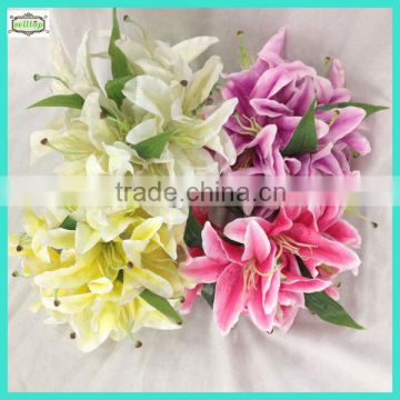 24cm 14 heads hot sale silk artificial lily