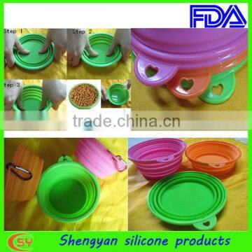Collapsible Travel Portable Silicone Feeding Bowl For Pets photo-2