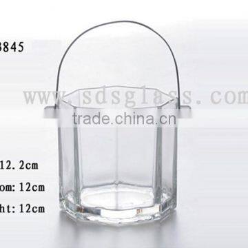 glass bucket, glass ice bucket, bucket for ice HF23846