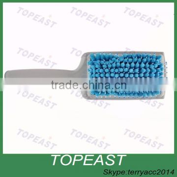 Plastic paddle hair brush with vent to go from wet quickly