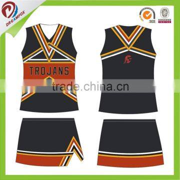 new fashion latest style dye sublimation printing cheerleading uniforms designs