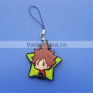 Soft PVC Kids Phone Small Charm Strap Tag