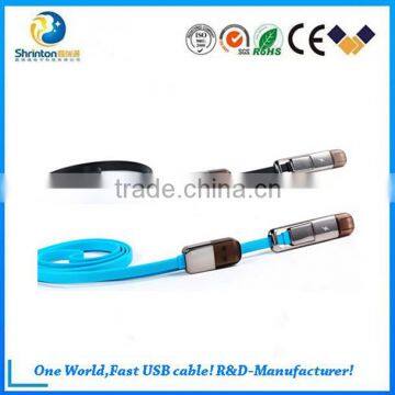REMAX 2 in 1 8pin Micro USB Sync Data Cable Charger High Speed Micro for Samsung