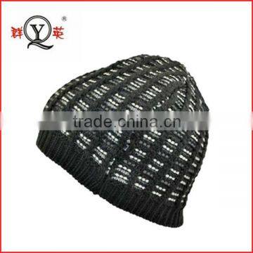 Newest hot sale winter knit hat strip winter hat knitted beanie winter hat and cap