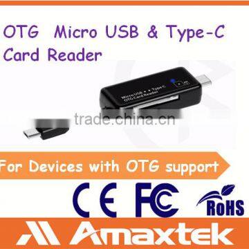 Type C OTG Card Reader for SD/ TFlash Card