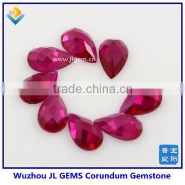 high quality 5# Pear Cut Synthetic Ruby Corundum for jewelry