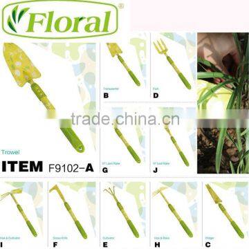 long steel handle floral garden tools