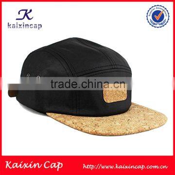Custom Cork Brim 5 Panel Hat With Your Design Logo Wholesale photo-3