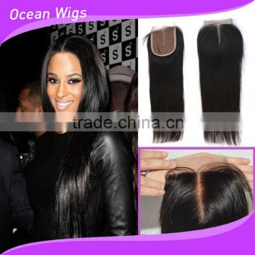 3 part natural part silk base lace closure