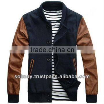 Varsity Jackets made by Wool Body Leather Sleeves