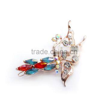 Animal Butterfly Hair Pin With Colorful Glass Beads