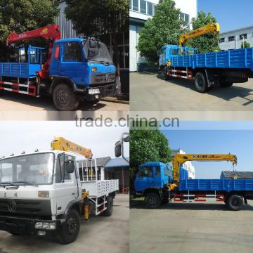 Dong Feng 10 tons lorry truck crane, 10000 kg hiab crane truck, 10 tons hydraulic knuckle crane truck.