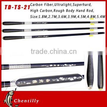 With 18 years experience Hot selling pen fiber rod carbon Hand Pole Streams Lures fishing rod