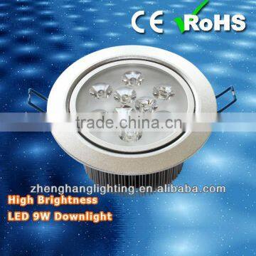 High Brightness 9W Down Lamp, High Lumen High Power Led Downlight