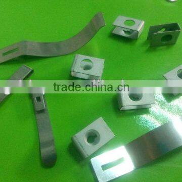 Custom Steel Stamping Sping Plate / Flat Spring Metal Clip photo-3