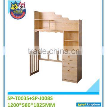 Don't wait to buy this kind handmade wood top bookshelf with desk display shelf#SP-J008S