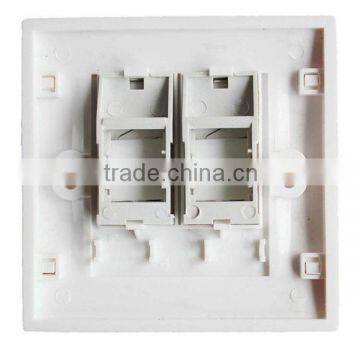 Factory Price Network Dual Port RJ45 Faceplate 86 Type Wall Plate photo-2