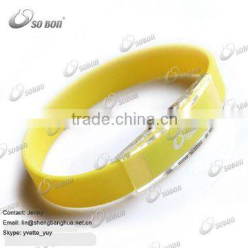 Wholesale elastic wrist band customized logo magnetic silicone titanium bracelet