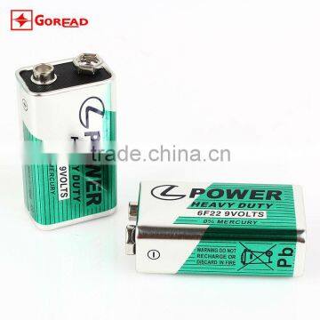 9V 6F22 Carbon Zinc Batteries