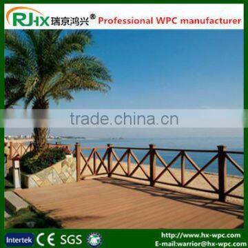 Wood grain wpc deck flooring for extruded plastic composite decking