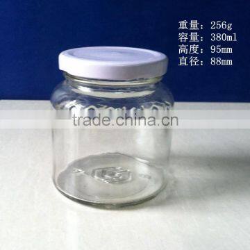 380ml customized glass container food glass jar