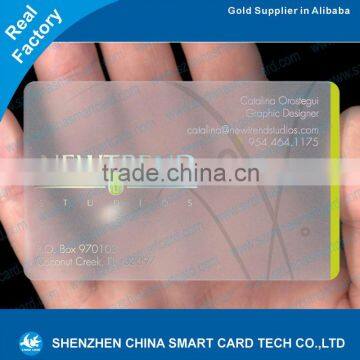 Plastic PVC Transparent beauty business card