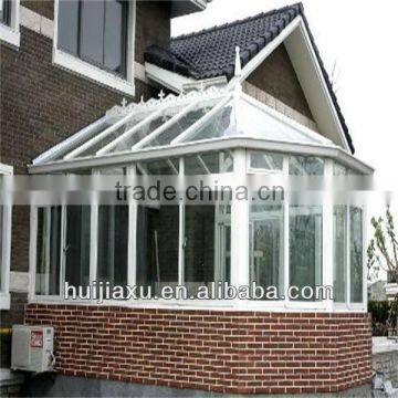 modern glass house, weatherproof and sound insulate glass house