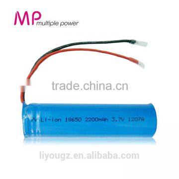 2016 Wholesale Price Hot Selling 18650 Rechargeable Li-ion Batteries 2200mAh 3.7v