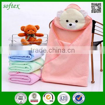 80x80cm hooded baby towel cartoon 100% cotton for bathing