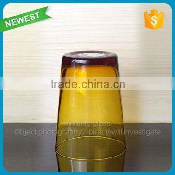 Wholesale Amber Short Wine Glass Cup Colored Glass Tumbler photo-3