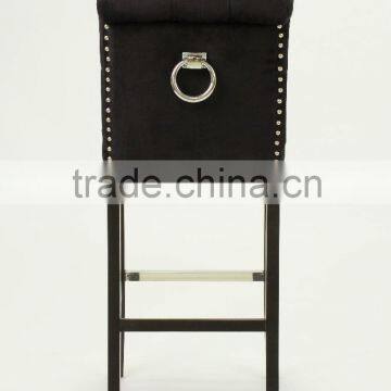 Modern Button Designed Wooden Fabric Leisure Barstool With Ring Back (KY-3207) photo-3