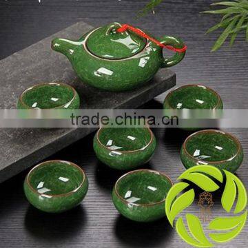 Special design ice cracked teapot Chinese pottery teaset 1teapot 6pcs tea cup clay teaware