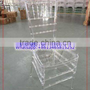 Clear Stackable Transparent Plastic Chiavari Chair